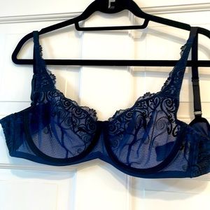Navy blue lace bra 36C